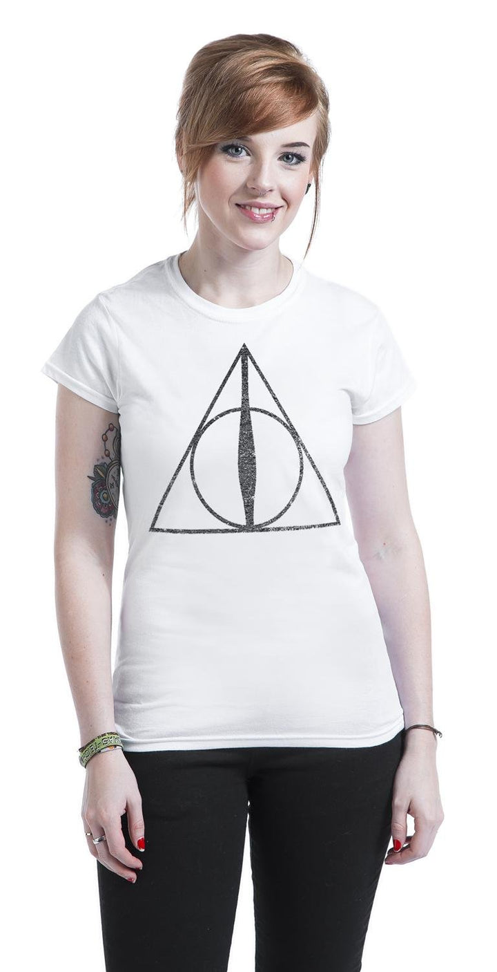 Harry Potter: Deathly Hallows Symbol (T-Shirt Donna Tg. L);