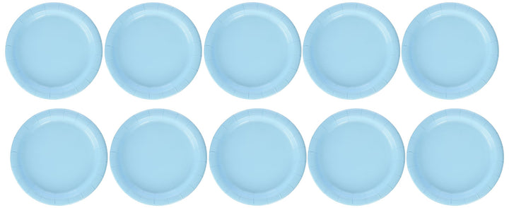 Unique Party: 20 Blue Pwdr 7In Plt Sup Qs. Paper Plate 18cm Light Blue Top;