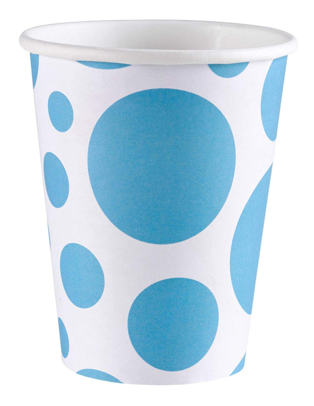 Amscan: Solid Colour Dots Caribbean Blue - 8 Bicchieri 200 Ml;