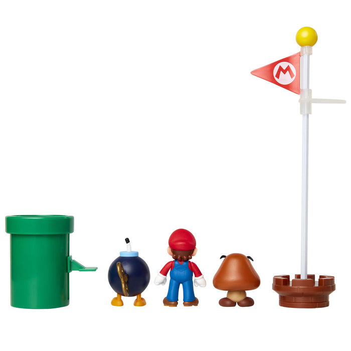 Nintendo: Jakks - Super Mario - Mario Acorn Plains Diorama Set 5 Figure 6 Cm (Figure 6 Cm / Personaggi);