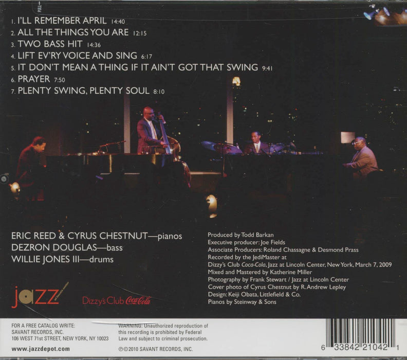 Eric Reed & Cyrus Chestnut - Plenty Swing, Plenty Soul;