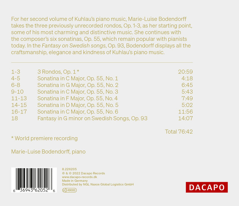 Friedrich Kuhlau - Works For Solo Piano, Vol.2;