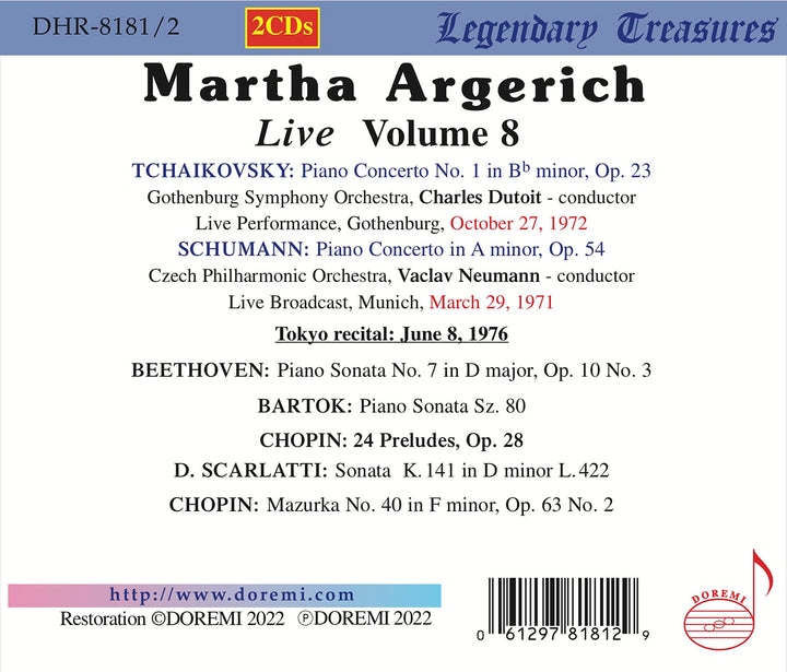 Martha Argerich: Live, Vol. 8 (2 CDs);