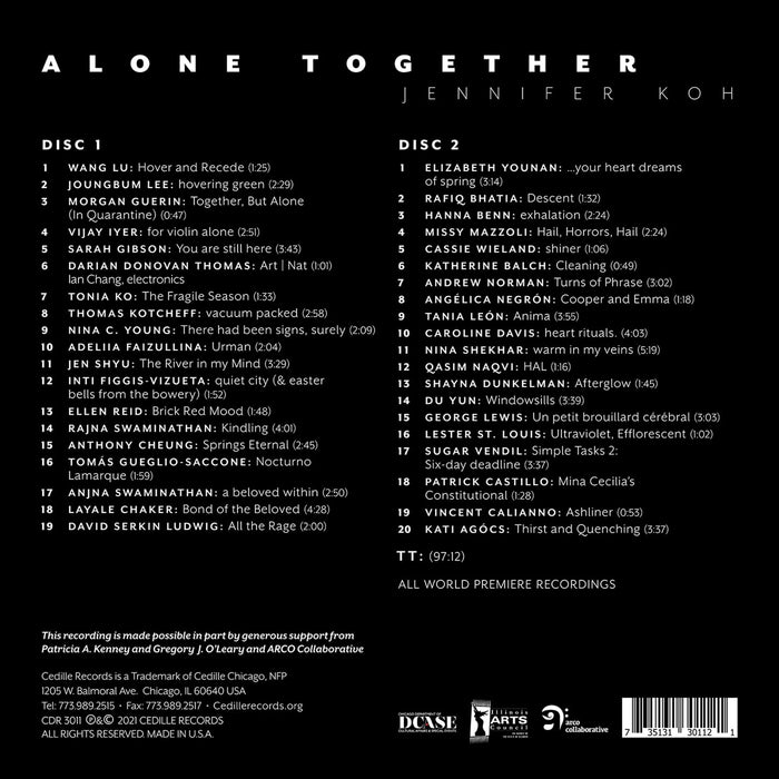 Jennifer Koh: Alone Together (2 Cd);