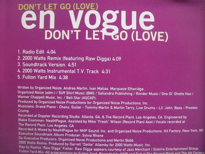 En Vogue - Don'T Let Go (Love);