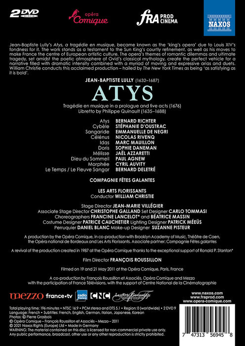Jean-Baptiste Lully - Atys (2 Dvd);