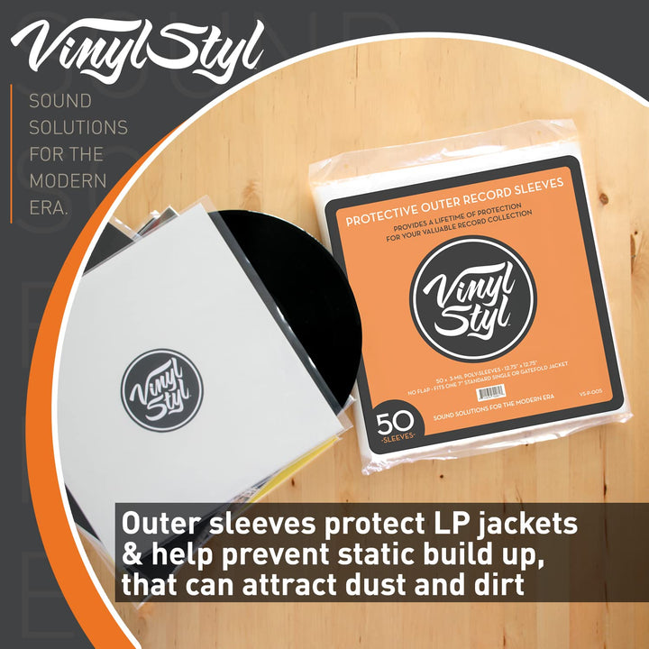 Vinyl Styl - 50 Pack Protective Outer Album Record Sleeves (Buste Protettive 33 Giri);