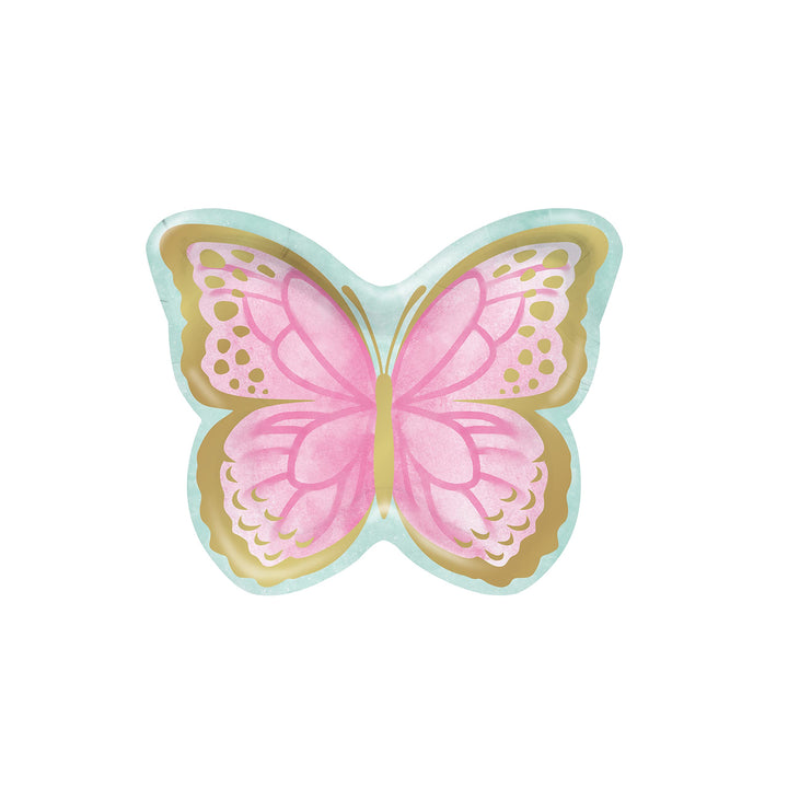 Creative Converting: Plt9 Foil 12/8Ct Shp Butterfly Shim #04/22 Qs;