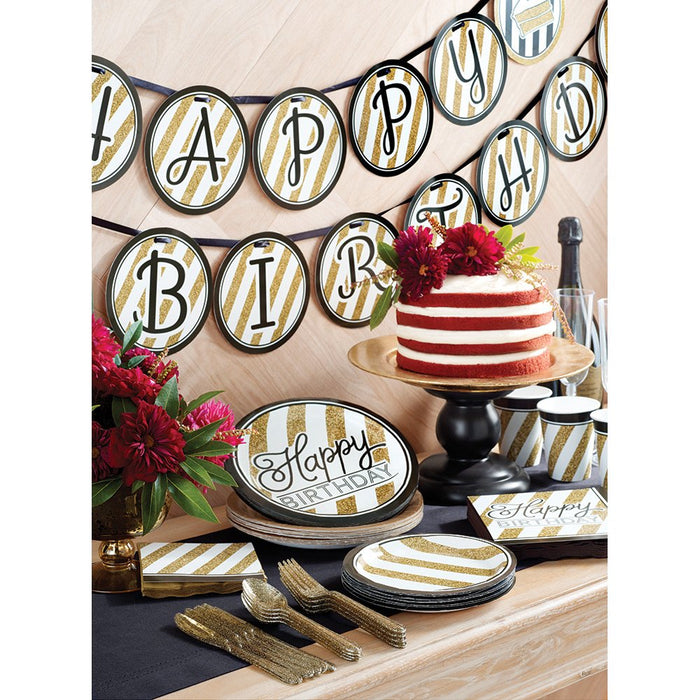 Creative Converting: Cp Hc 6/1Ct '70 Black &amp; Gold;