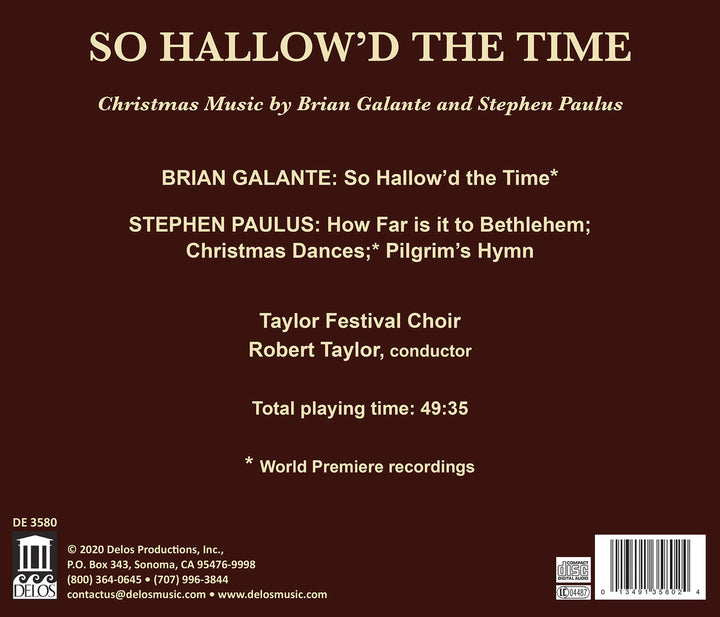 So Hallow'd The Time: Christmas Music;