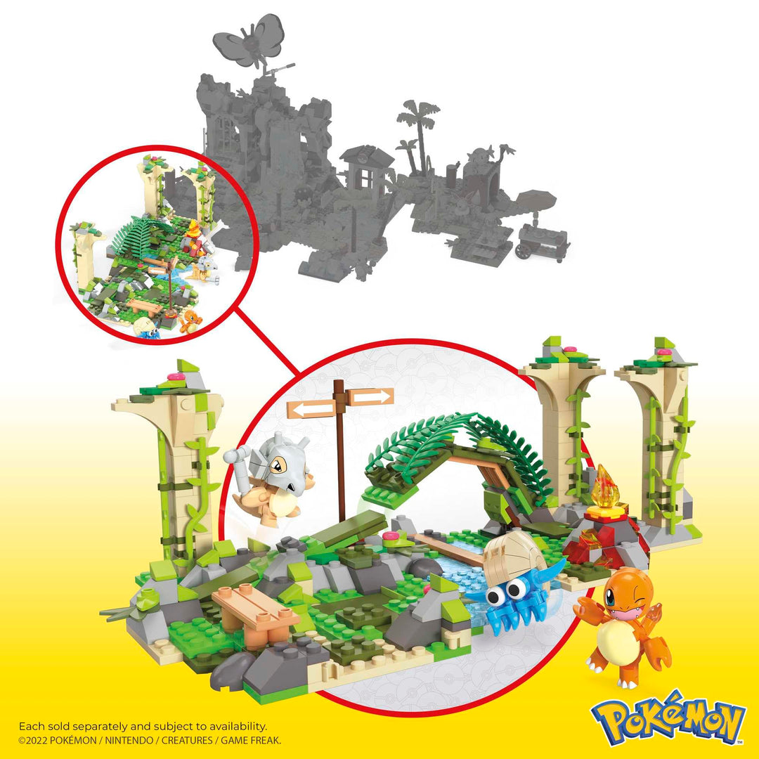 Pokemon: Mattel - Mega Adventure Builder - Spedizione Nella Giungla;