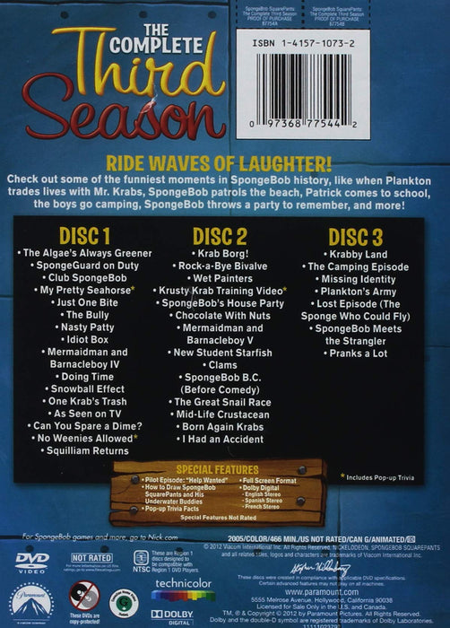 Spongebob Squarepants: Season 3 & 4 (2 Dvd) [Edizione: Stati Uniti];