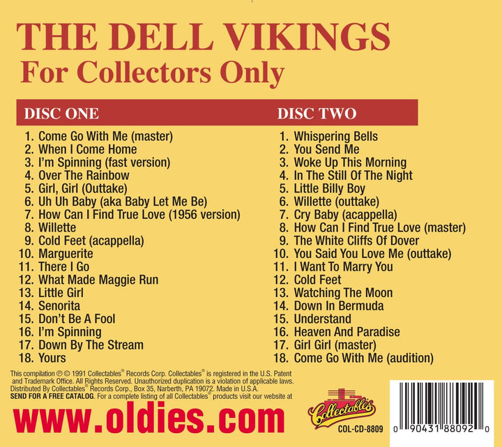 Dell Vikings - For Collectors Only;