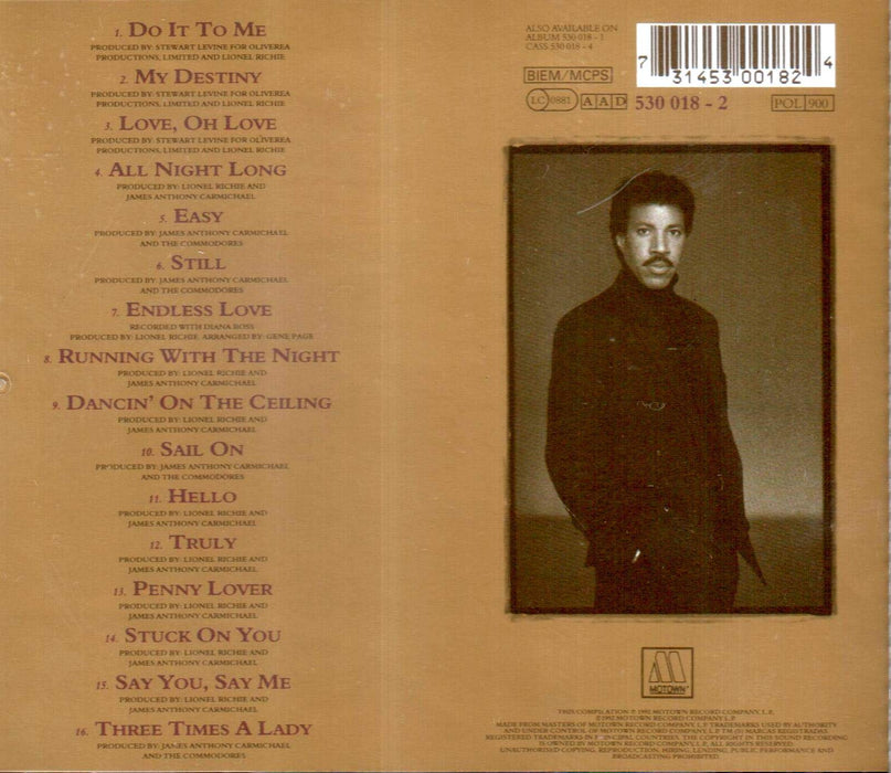 Lionel Richie - Back To Front;