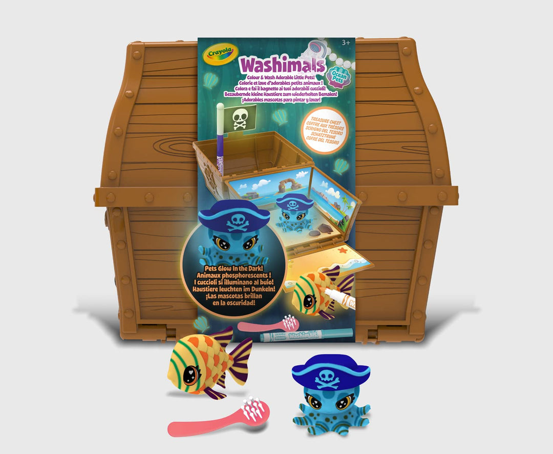 Crayola: Washimals Ocean Glow Pets - Treasure Chest;