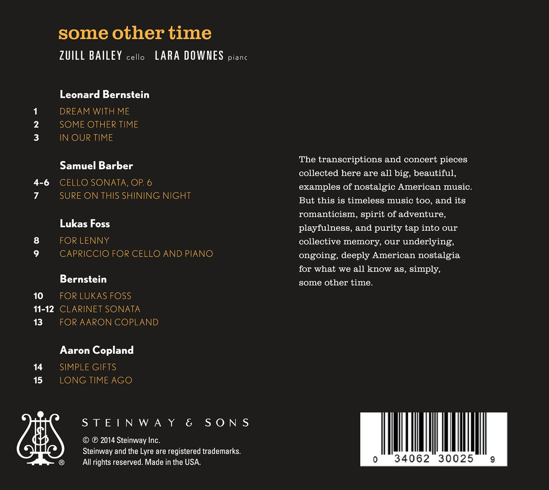 Zuill Bailey / Lara Downes: Some Other Time;