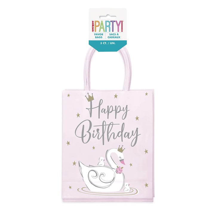 Unique Party: 3 Swan Bday Goodie Bags;