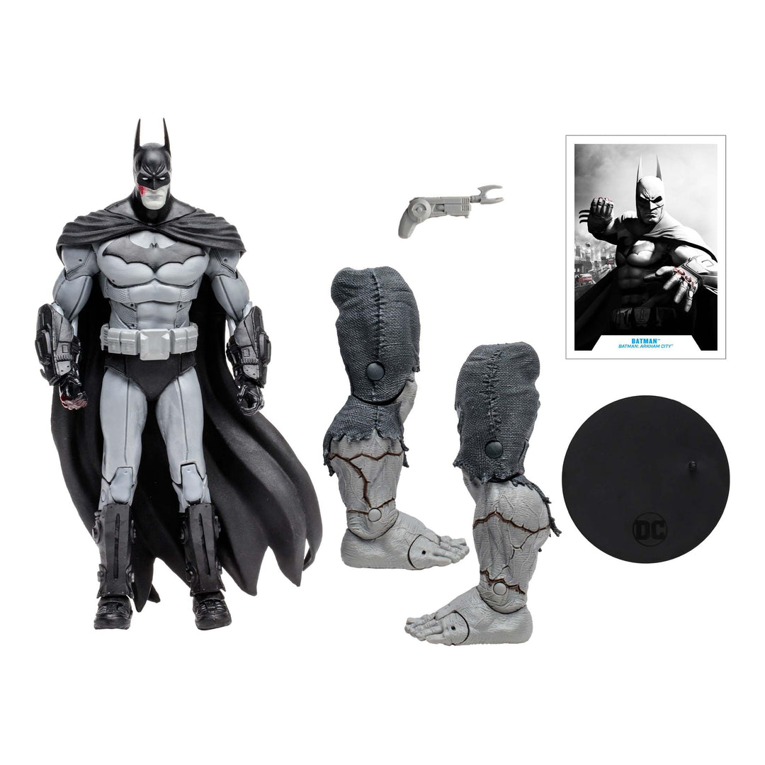 Dc Comics: Mcfarlane Toys - Arkham City Bw Batman - 7 In Collectible Figure;