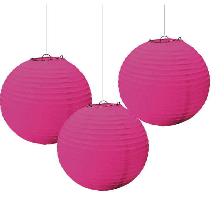 Amscan: Round Pink Paper Lanterns 24 Cm;