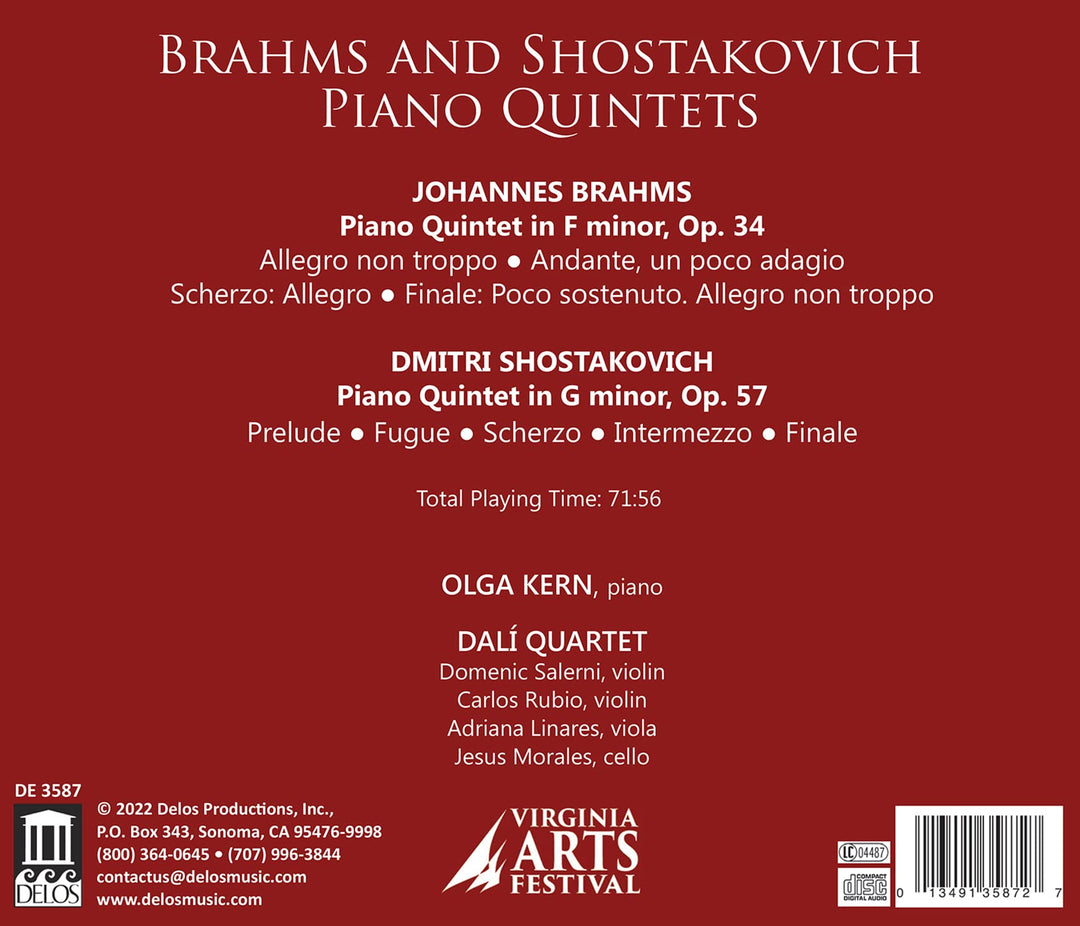 Olga Kern / Dali Quartet: Brahms &amp; Shostakovich Piano Quintets;