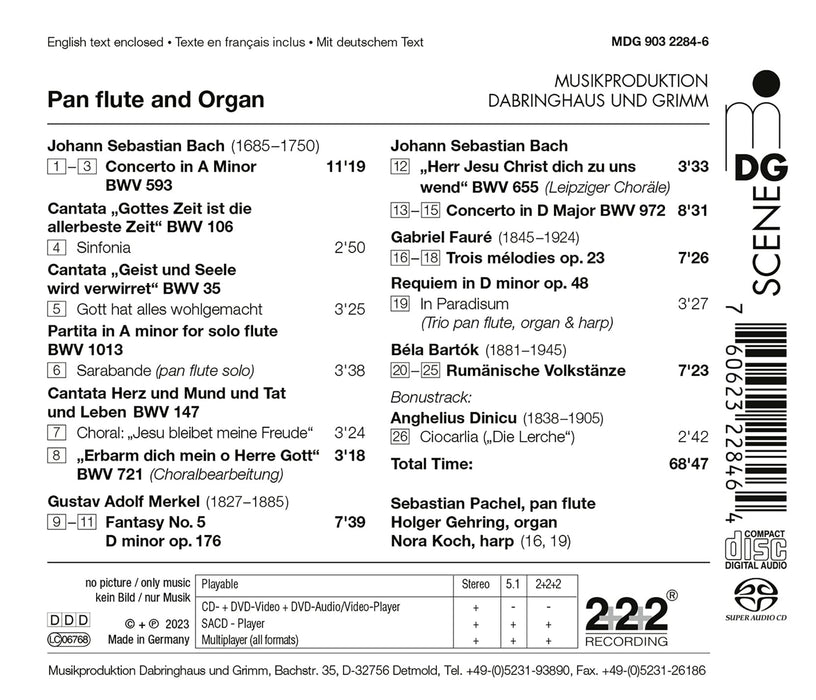 Sebastian Pachel / Holger Gehring - Pan Flute And Organ;