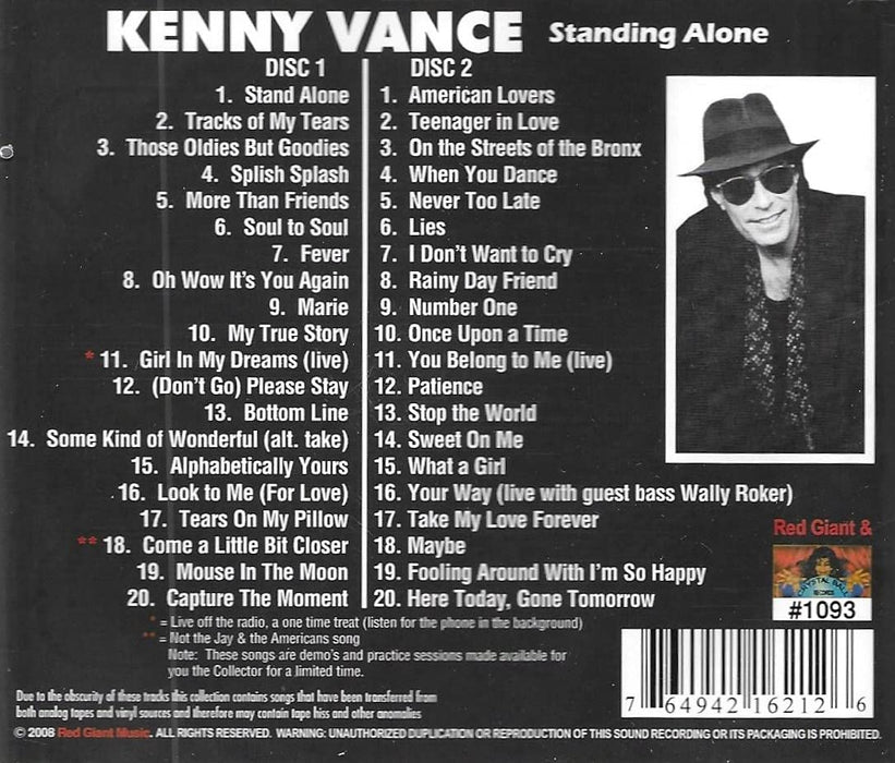 Kenny Vance - Standing Alone (2 CDs);