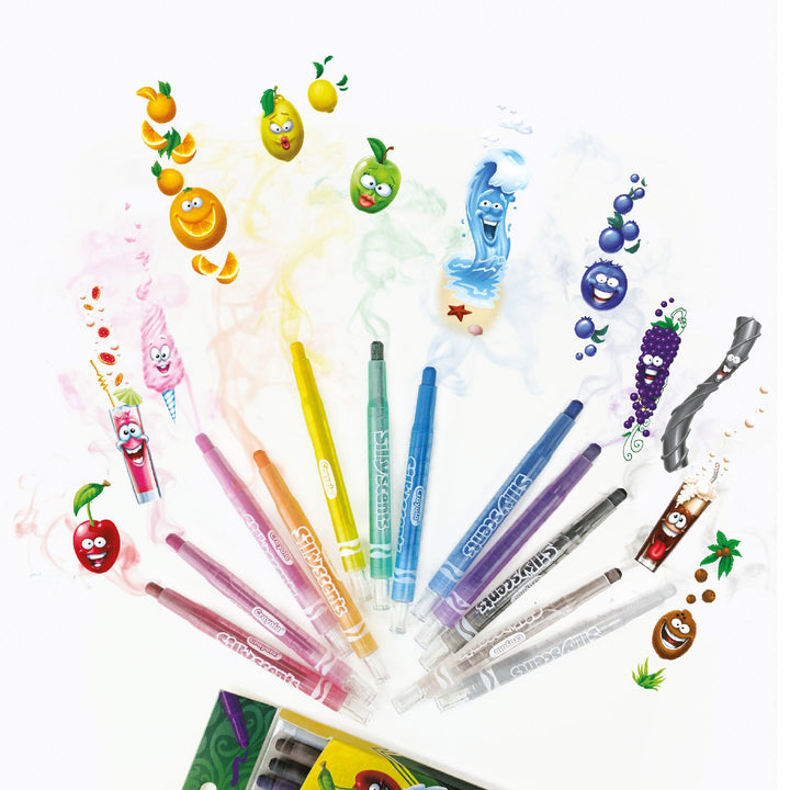 Crayola: I Profumelli - 12 Pastelli A Cera Gira & Colora Profumati;