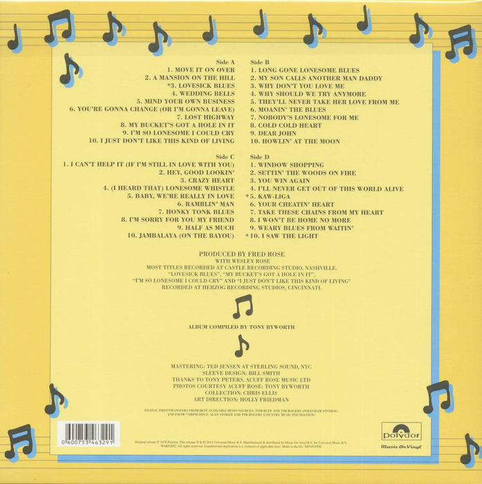 Hank Williams - 40 Greatest Hits (2 Lp);