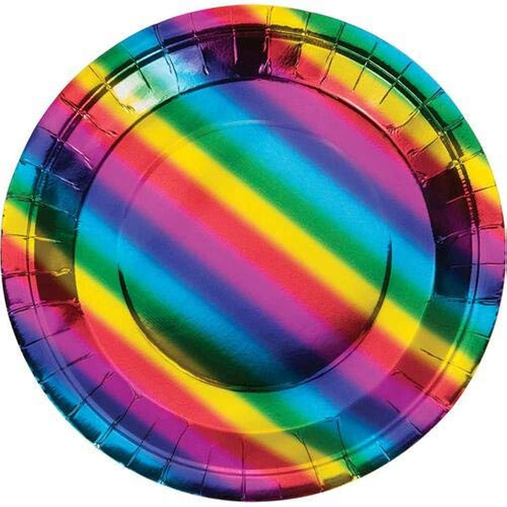 Creative Converting: Plt9 12/8Ct Rainbow Foil Qs;