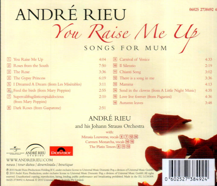 Andre' Rieu - You Raise Me Up Songs For Mum;