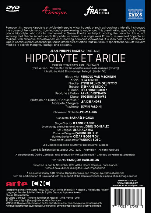 Jean-Philippe Rameau - Hippolyte Et Aricie;