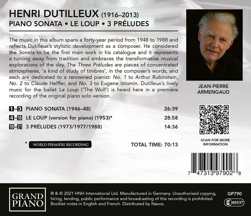 Henri Dutilleux - Piano Works;
