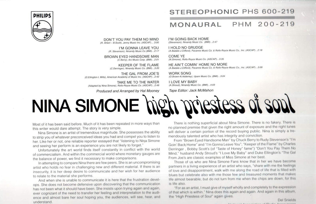 Nina Simone - High Priestess Of Soul;