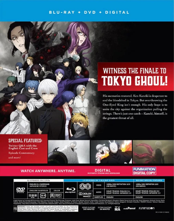 Tokyo Ghoul:Re - Part 2 (2 Blu-Ray) [Edizione: Stati Uniti];