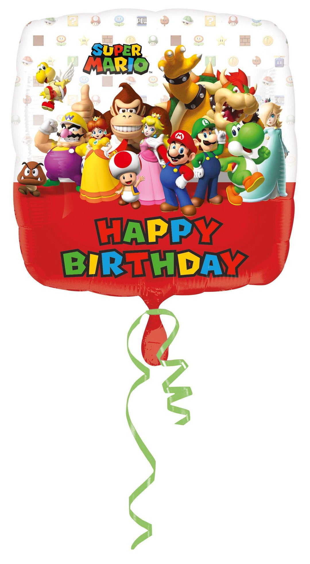 Nintendo: Anagram - Super Mario - Happy Birthday (Folieballon / Inflatable Balloon);