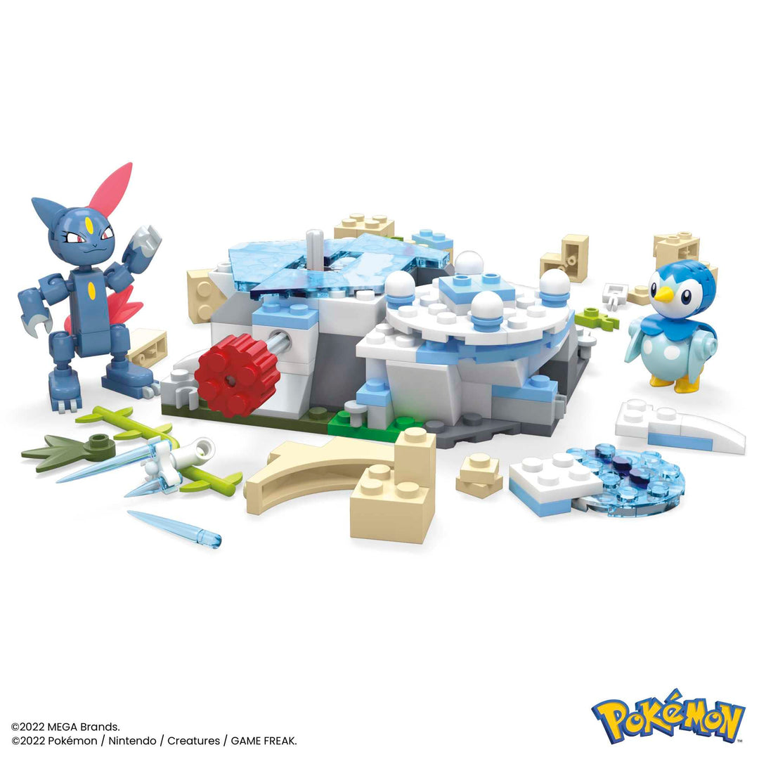 Pokemon: Mattel - Mega Adventure Builder Piplup E Sneasel Divertimento Sulla Neve;