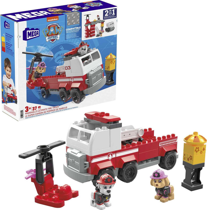 Paw Patrol: Mattel - Mega Bloks - Super Camion Dei Pompieri Di Marshall;