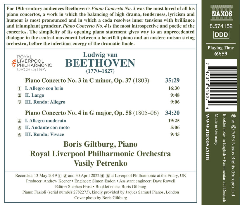 Ludwig Van Beethoven - Piano Concertos Nos. 3 & 4;