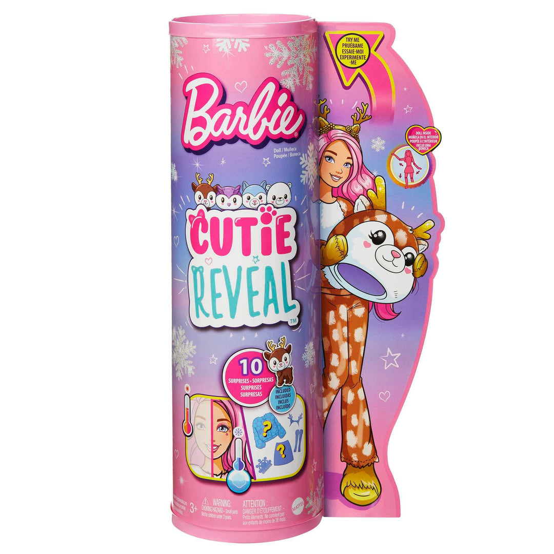 Barbie: Cutie Reveal Doll Winter Sparkle Deer;