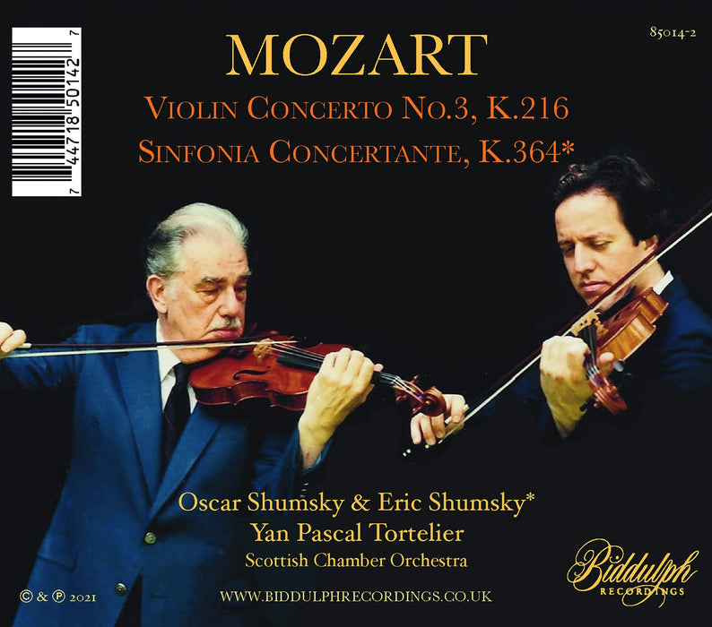 Wolfgang Amadeus Mozart - Violin Concerto No. 3, Sinfonia Concertante;