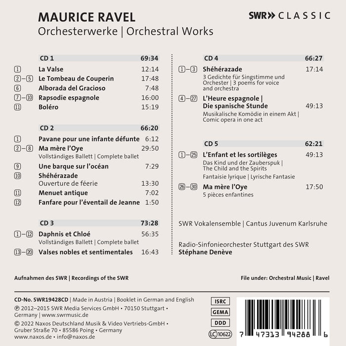 Maurice Ravel - Orchesterwerke (5 Cd);