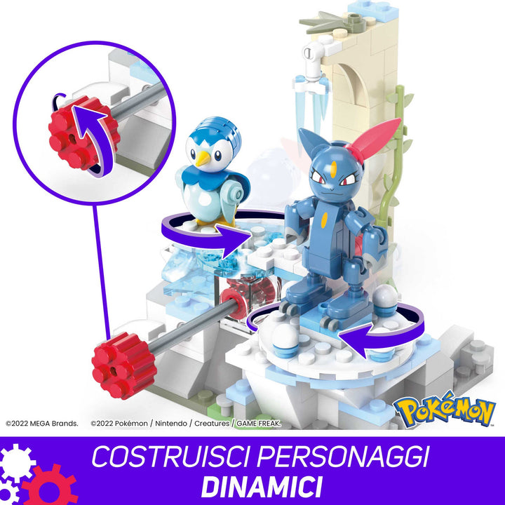 Pokemon: Mattel - Mega Adventure Builder Piplup E Sneasel Divertimento Sulla Neve;