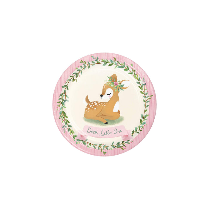 Creative Converting: Plt9 Ss 12/8Ct Deer Little One;