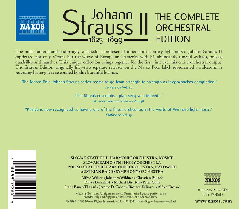 Johann Strauss II - The Complete Orchestral Edition (52 Cd);