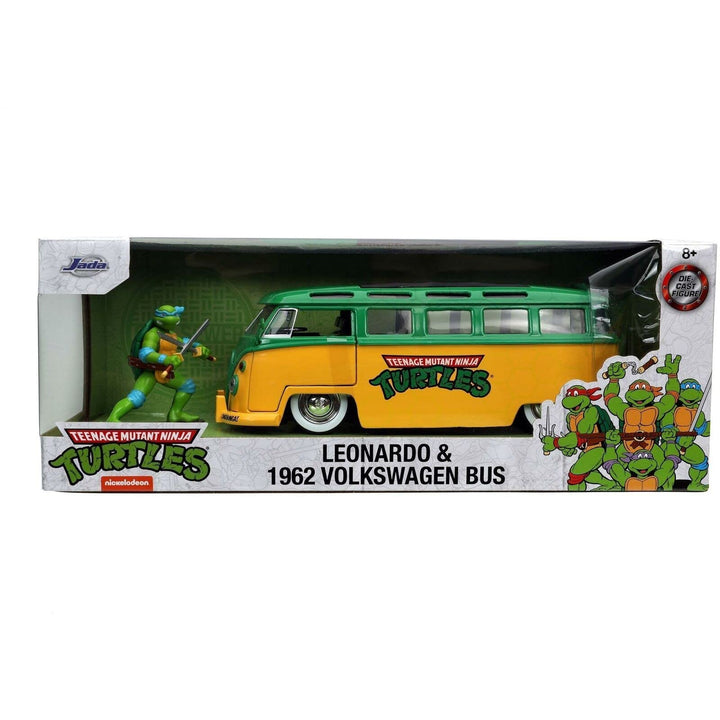 Teenage Mutant Ninja Turtles: Jada Toys - 1:24 1962 Vw Bus W/ Tmnt Leo;