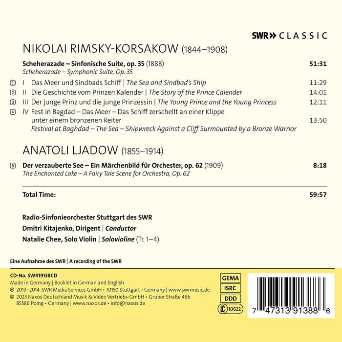 Chee/Kitajenko/Rso Stuttgart Des Swr - Kitajenko Dirigiert Rimski-Korsakow Und Ljadow;