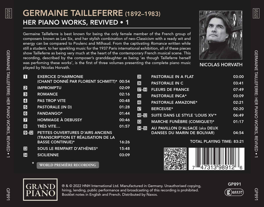 Germaine Tailleferre - Her Piano Works, Revived 1;