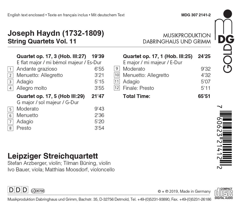 Joseph Haydn - String Quartets Vol. II;