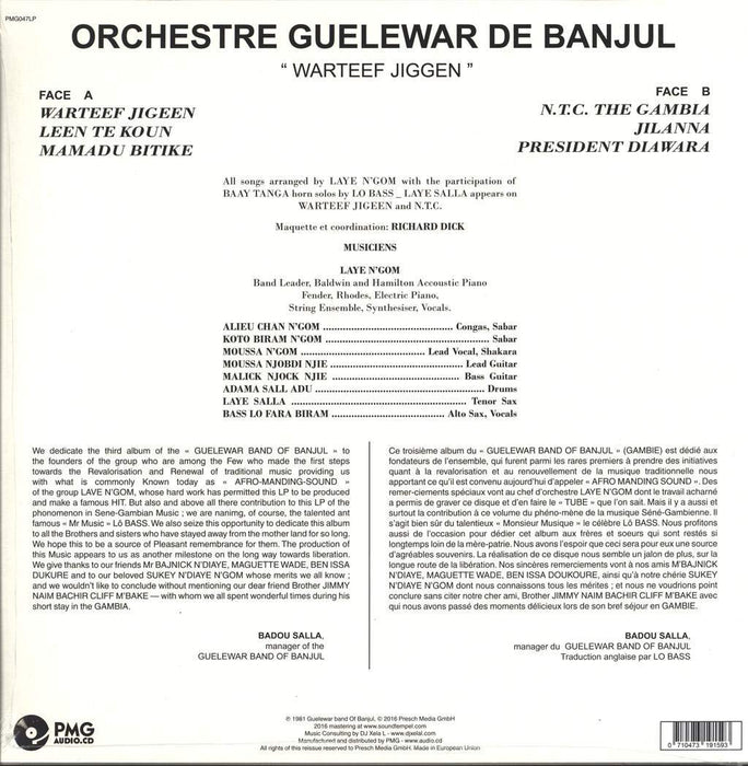 Guelewar Band Of Banjul - Warteef Jigeen;