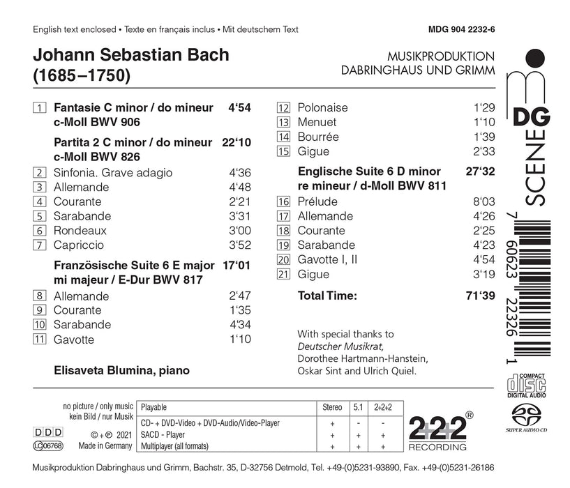 Elisaveta Blumina: Bach 21;